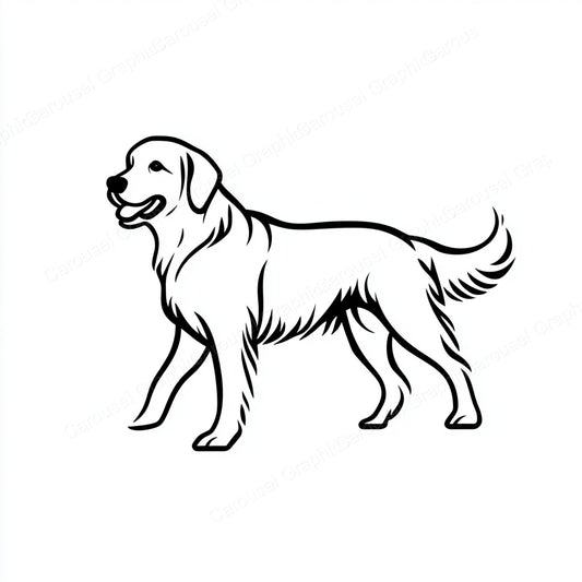 Golden Retriever Vector Graphic preview