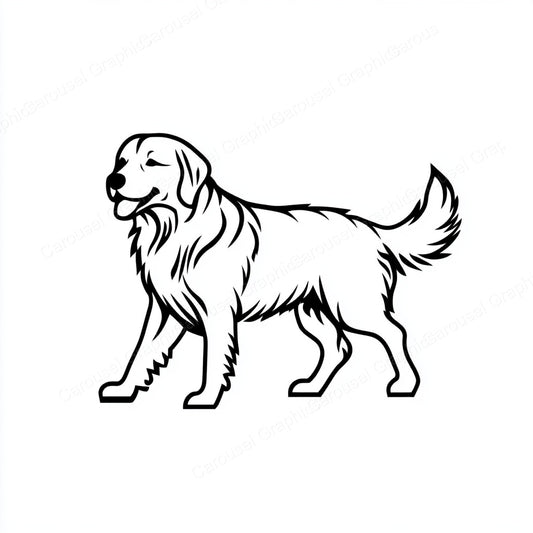 Golden Retriever Vector Graphic preview