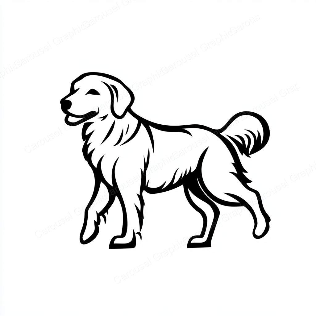 Golden Retriever Vector Graphic preview
