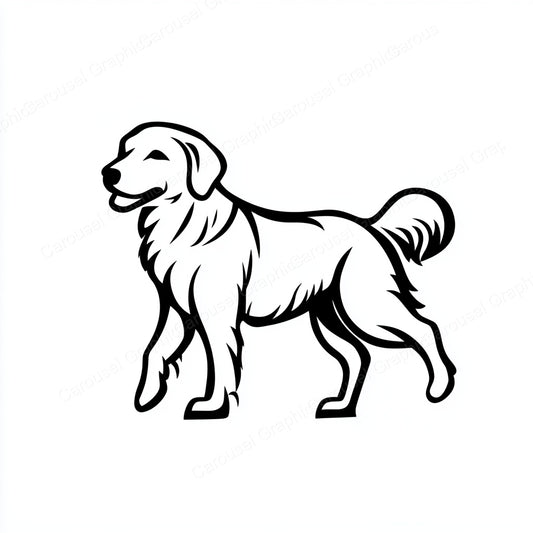 Golden Retriever Vector Graphic preview