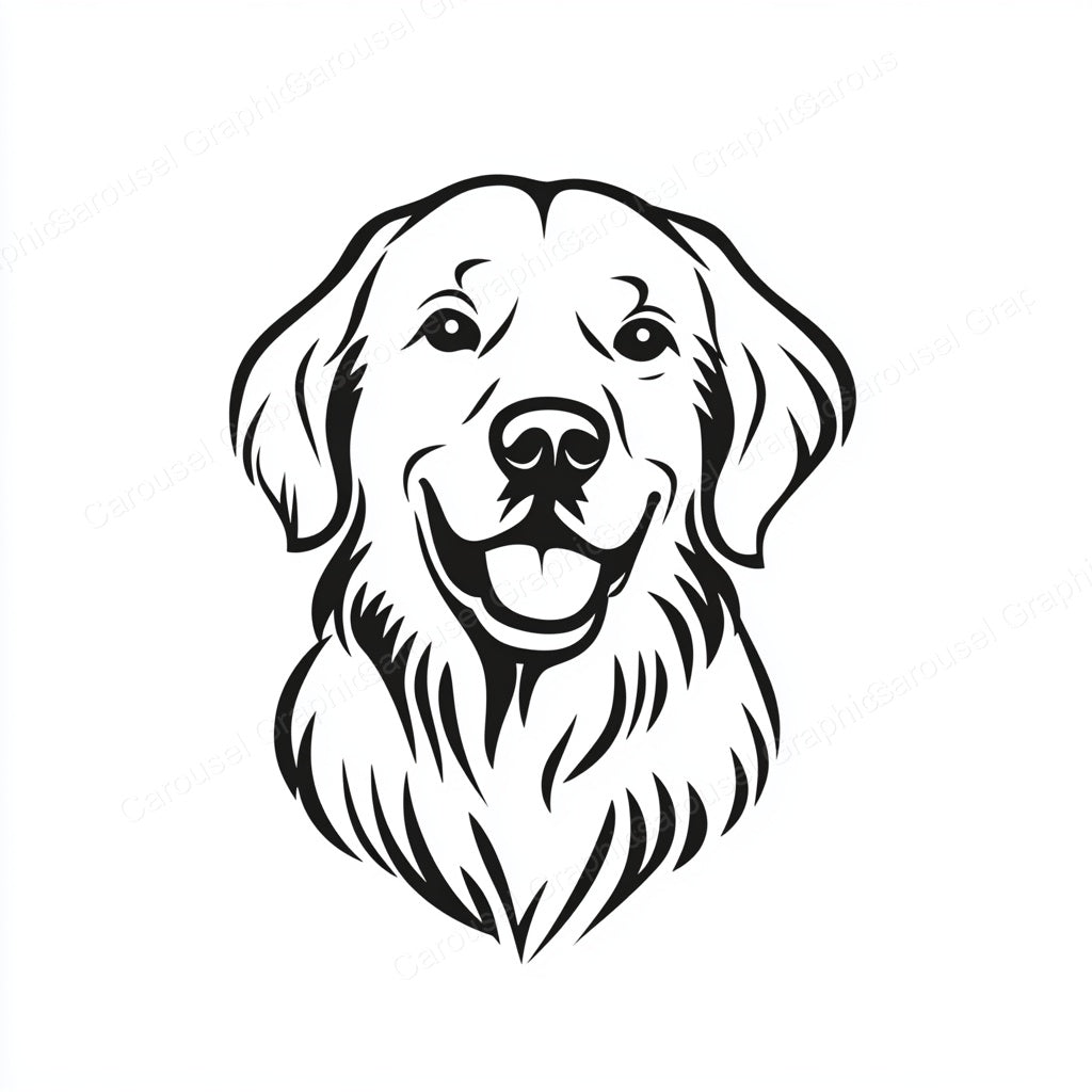 Golden Retriever Vector Graphic preview
