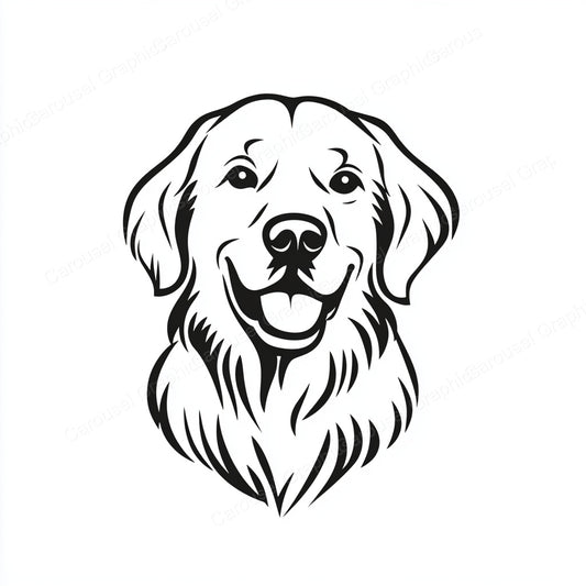 Golden Retriever Vector Graphic preview
