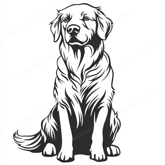 Golden Retriever Vector Graphic preview