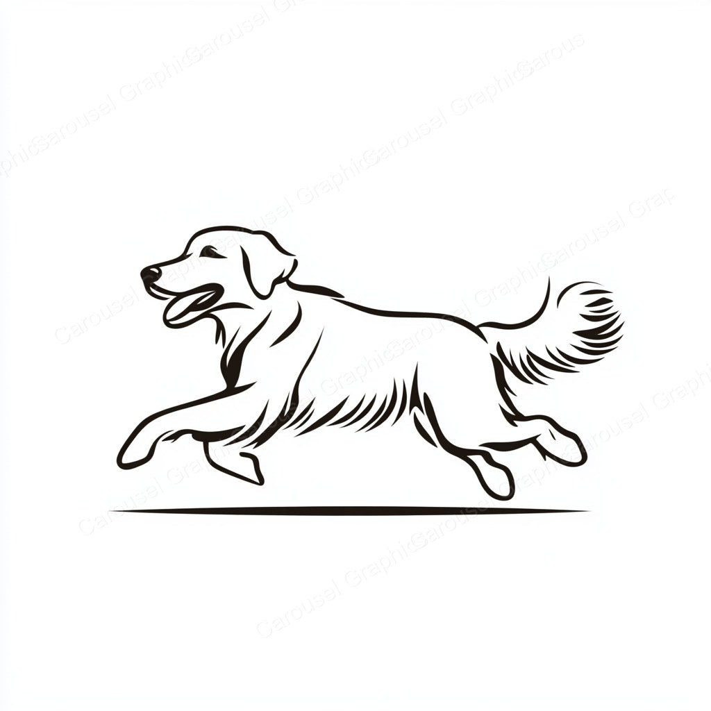 Golden Retriever Vector Graphic preview