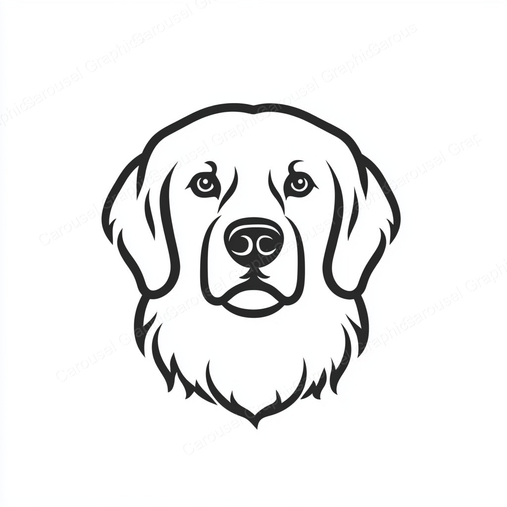 Golden Retriever Vector Graphic preview
