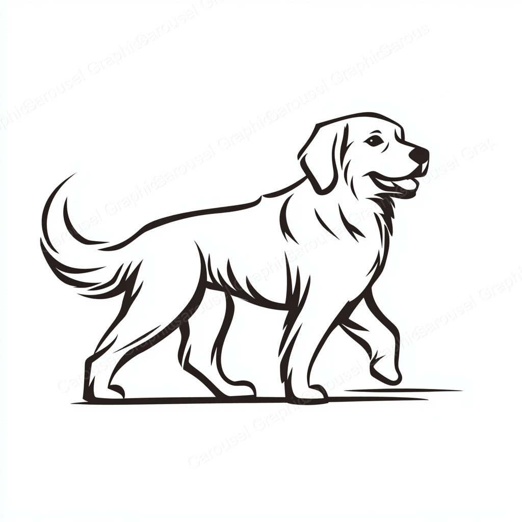 Golden Retriever Vector Graphic preview
