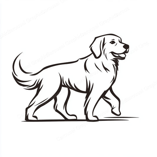 Golden Retriever Vector Graphic preview