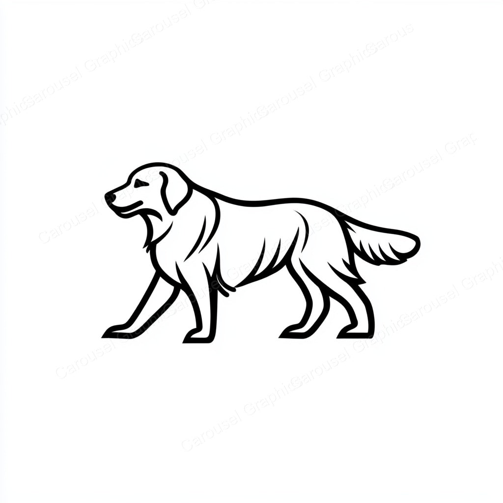 Golden Retriever Vector Graphic preview