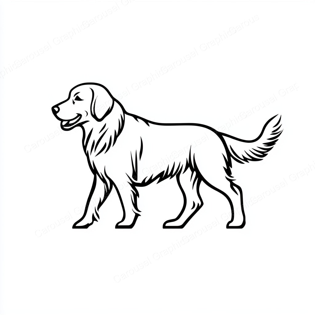 Golden Retriever Vector Graphic preview
