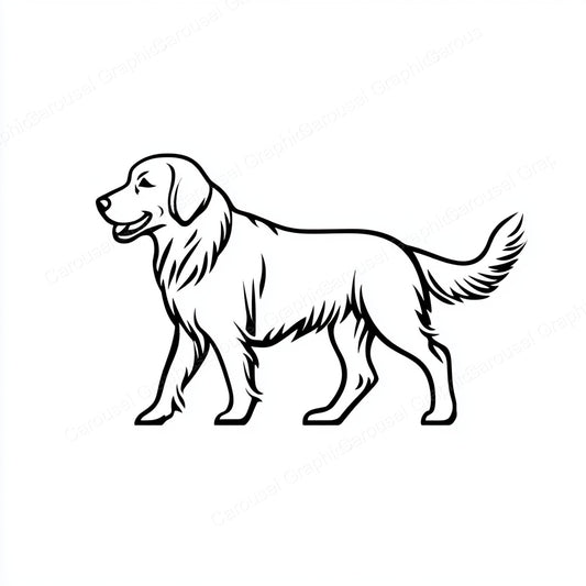 Golden Retriever Vector Graphic preview