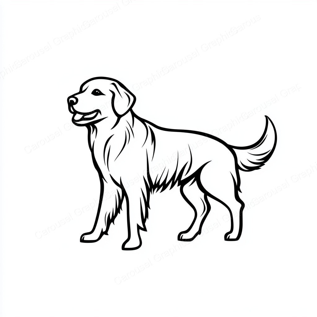 Golden Retriever Vector Graphic preview