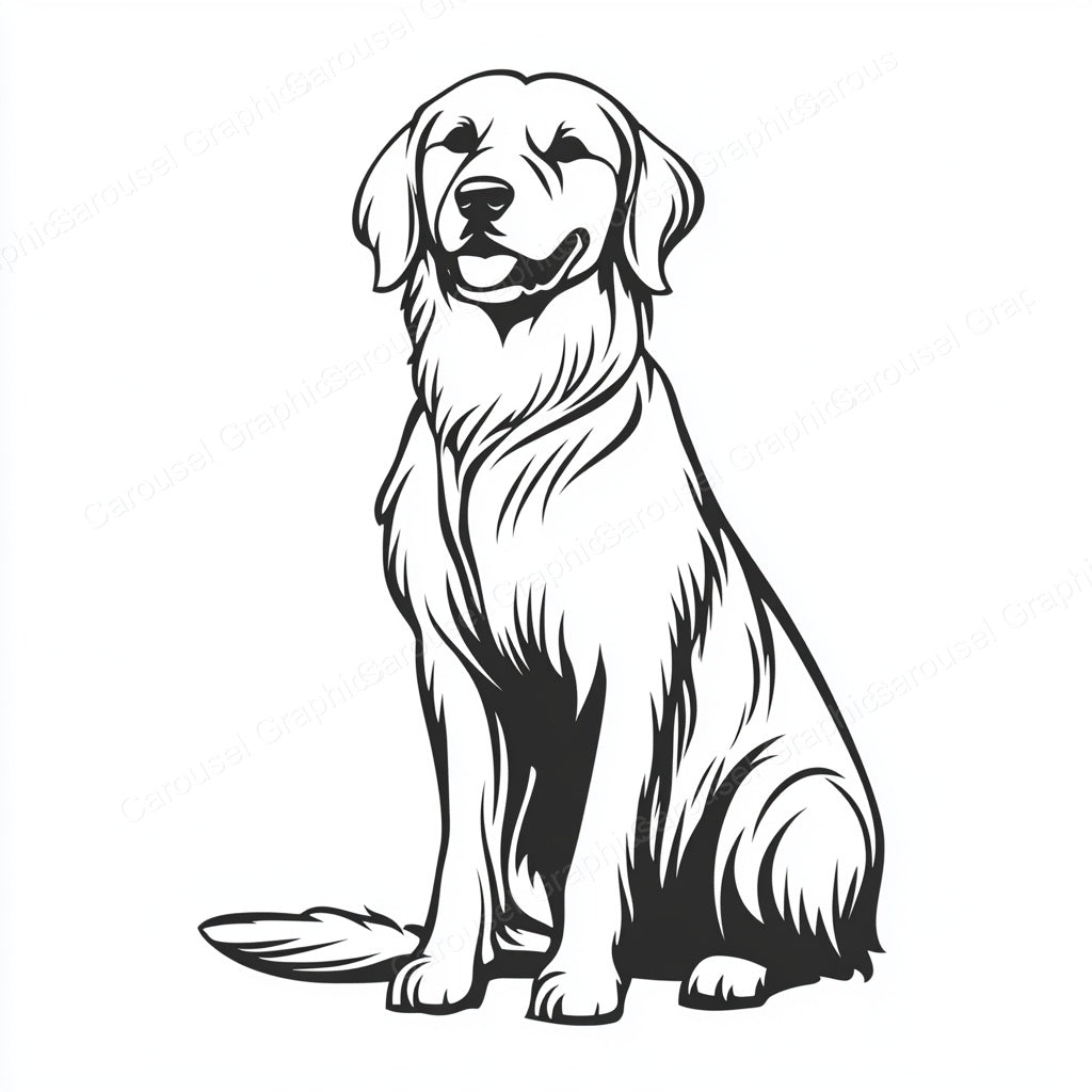 Golden Retriever Vector Graphic preview