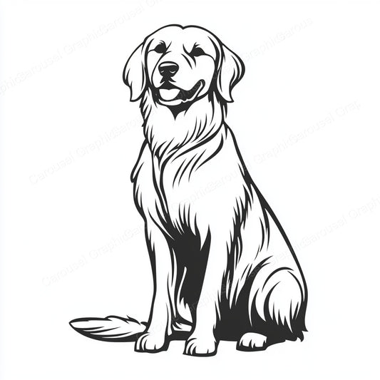 Golden Retriever Vector Graphic preview