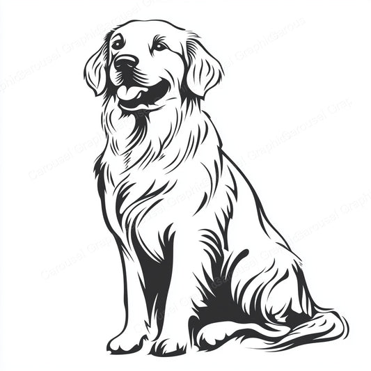 Golden Retriever Vector Graphic preview