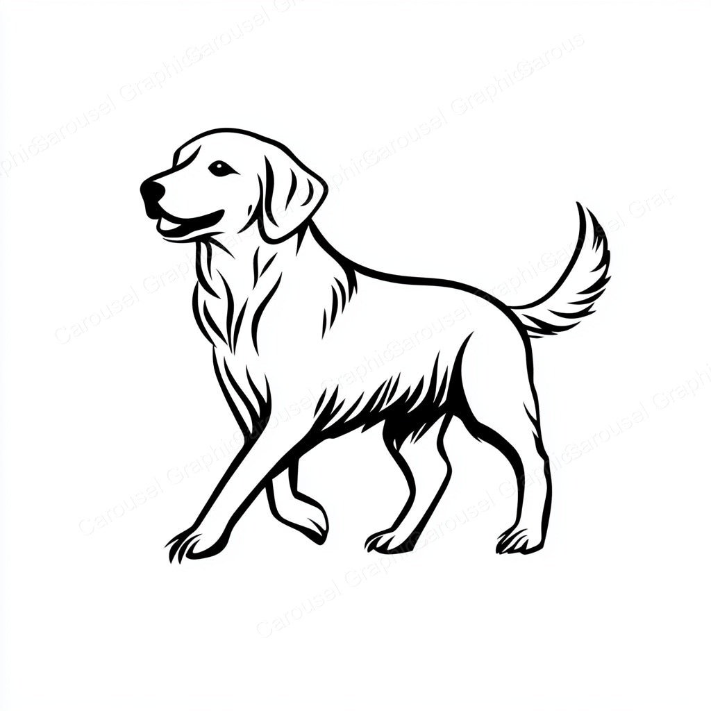 Golden Retriever Vector Graphic preview