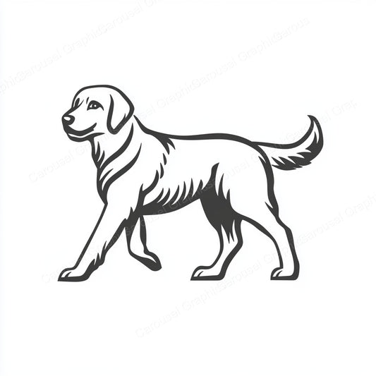 Golden Retriever Vector Graphic preview