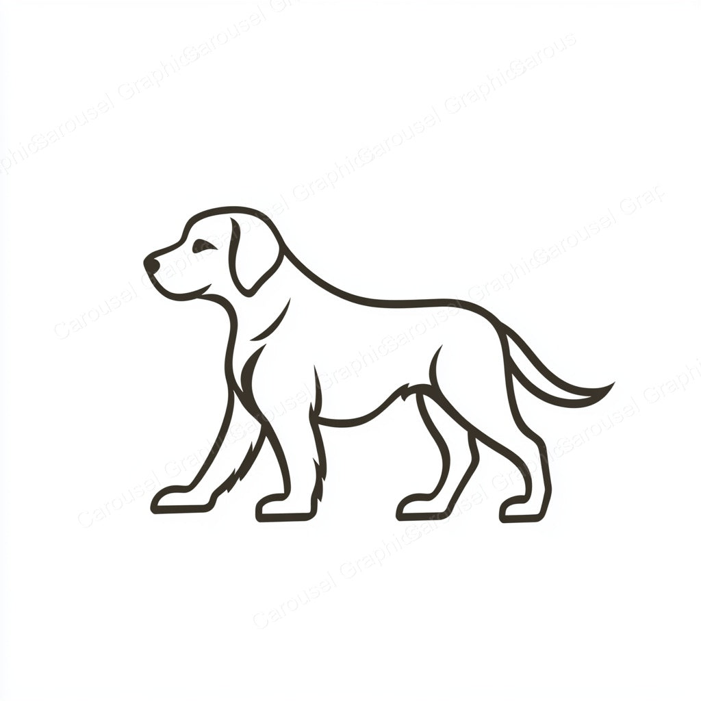 Golden Retriever Vector Graphic preview