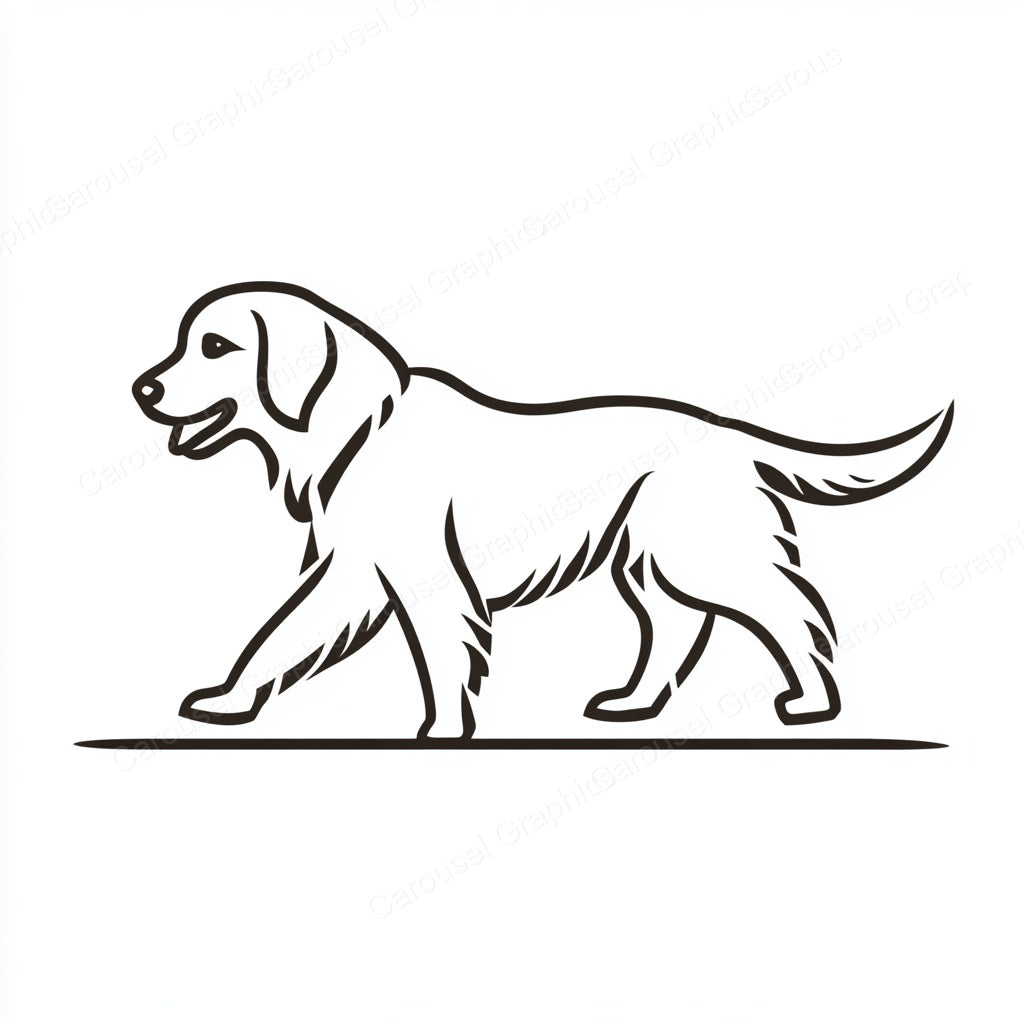 Golden Retriever Vector Graphic preview