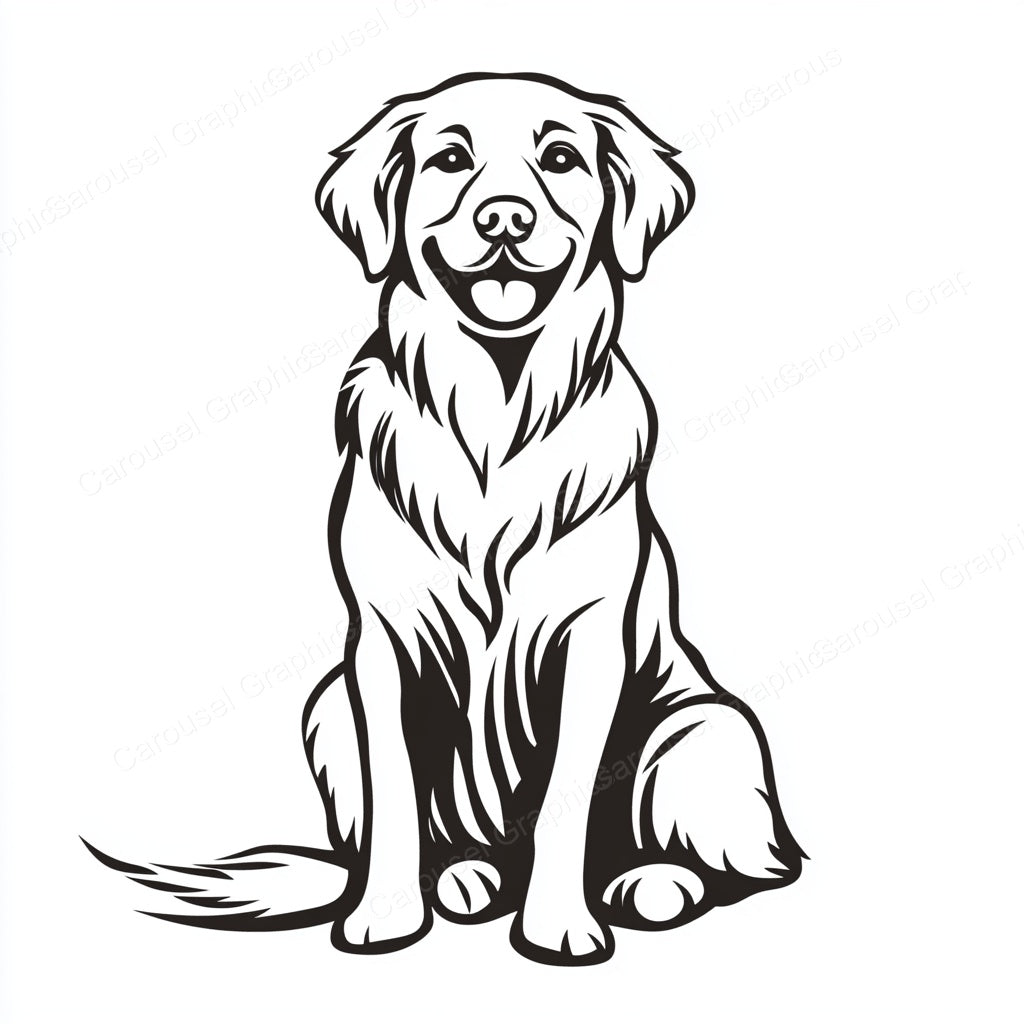 Golden Retriever Vector Graphic preview