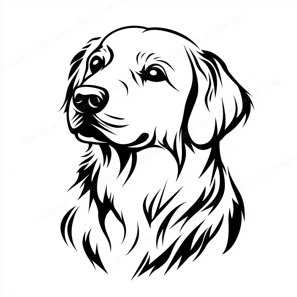 Golden Retriever Vector Graphic preview