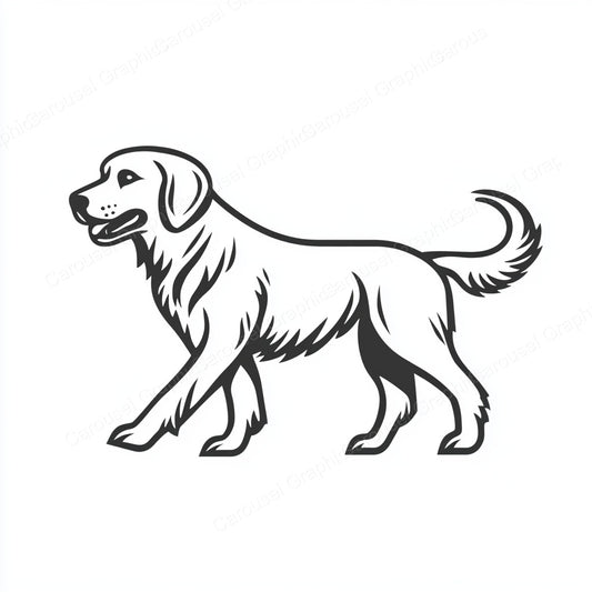Golden Retriever Vector Graphic preview