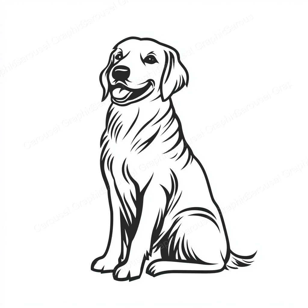 Golden Retriever Vector Graphic preview