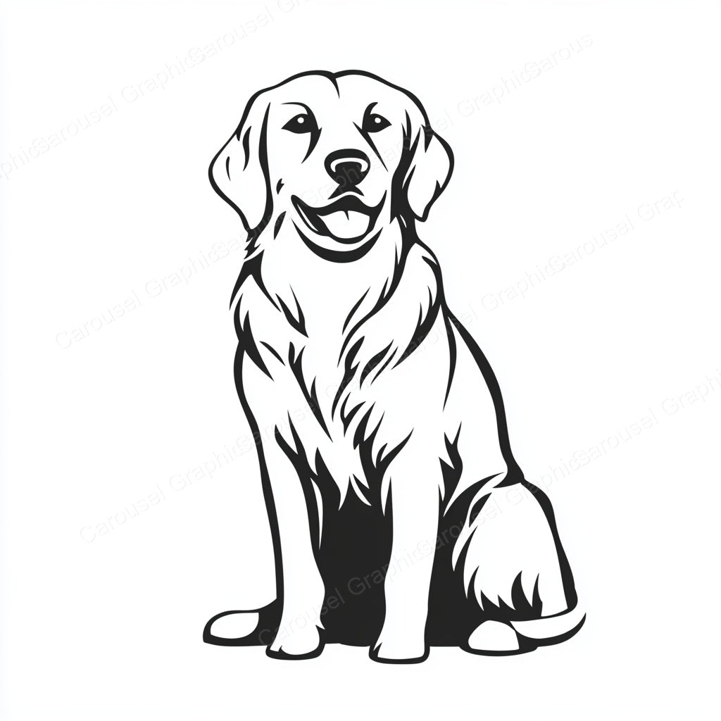 Golden Retriever Vector Graphic preview