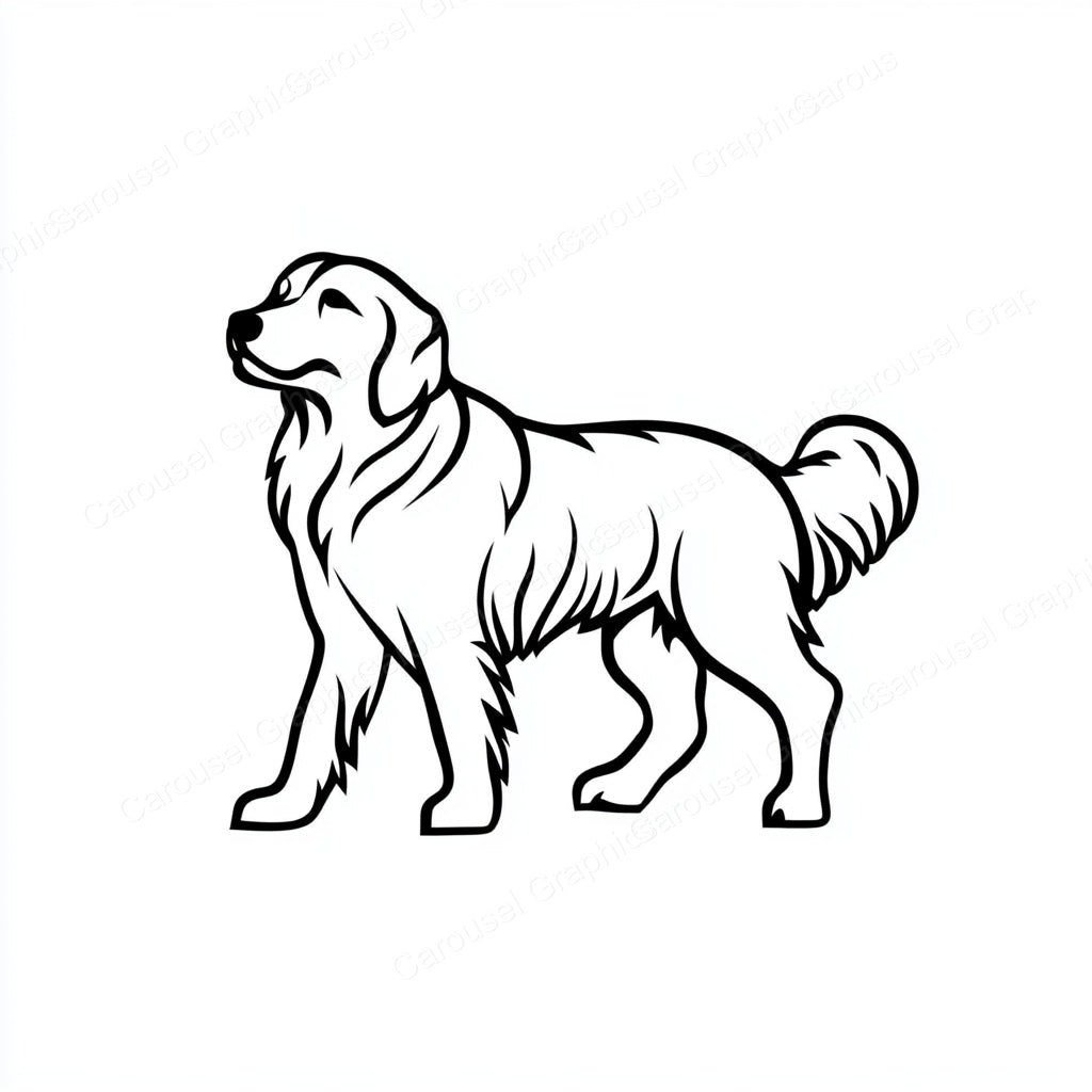 Golden Retriever Vector Graphic preview