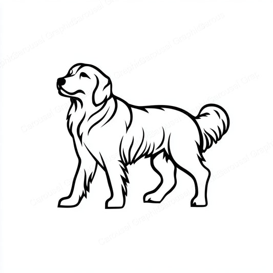 Golden Retriever Vector Graphic preview