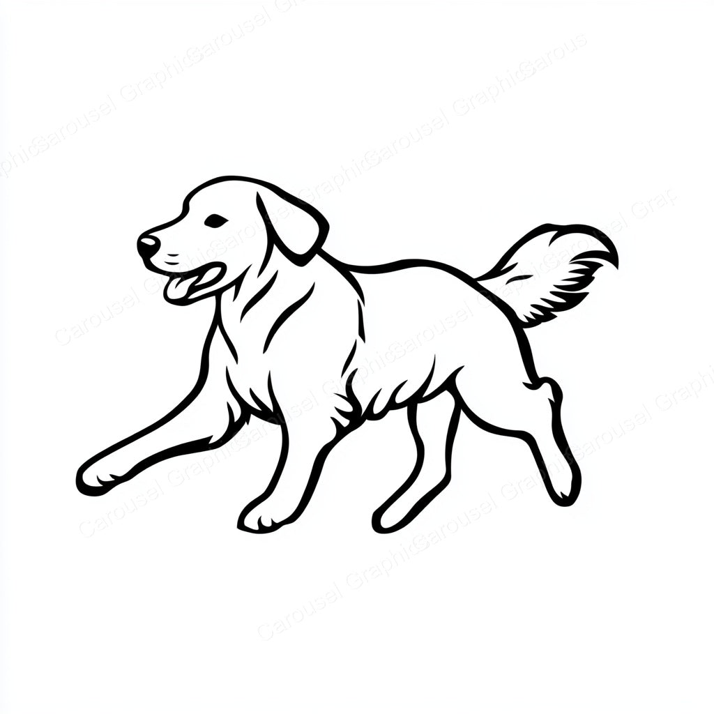 Golden Retriever Vector Graphic preview