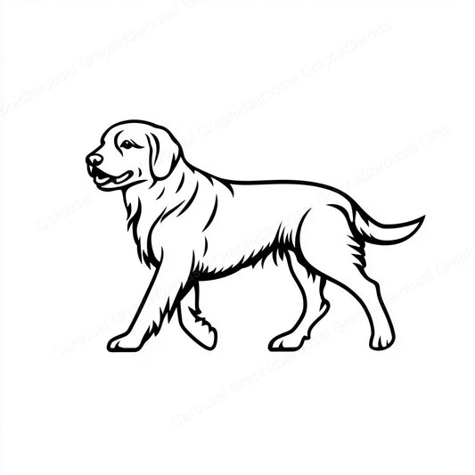 Golden Retriever Vector Graphic preview