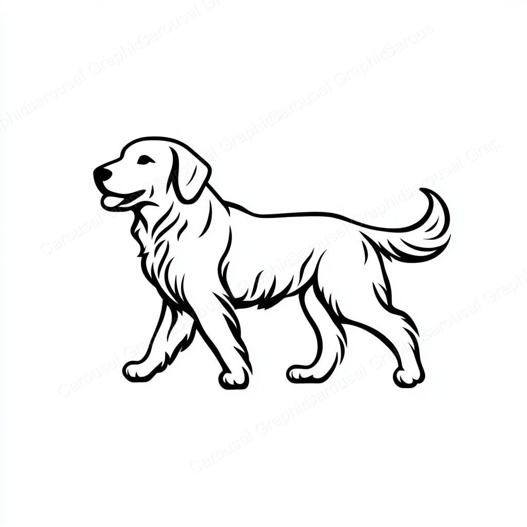 Golden Retriever Vector Graphic preview