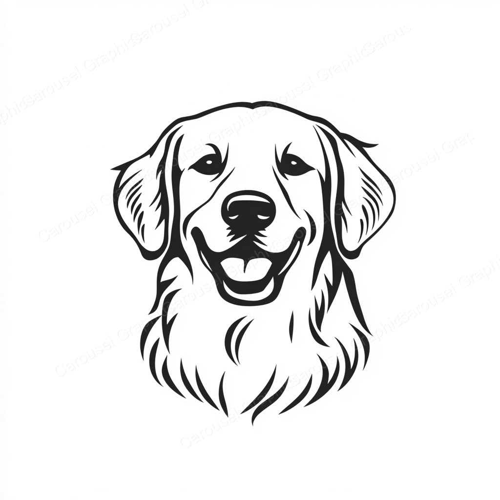 Golden Retriever Vector Graphic preview