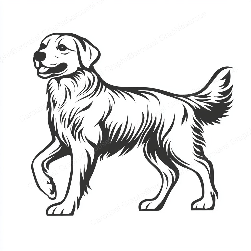 Golden Retriever Vector Graphic preview