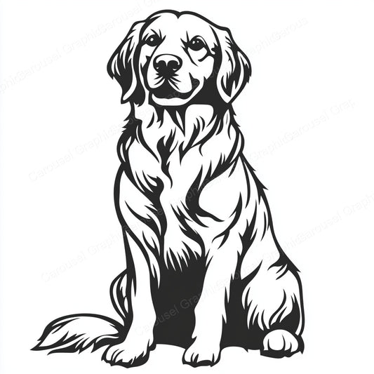Golden Retriever Vector Graphic preview