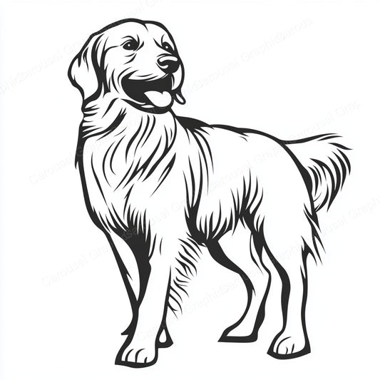 Golden Retriever Vector Graphic preview