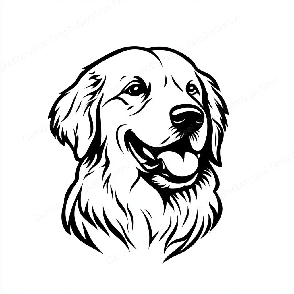 Golden Retriever Vector Graphic preview