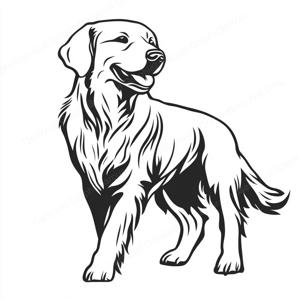 Golden Retriever Vector Graphic preview