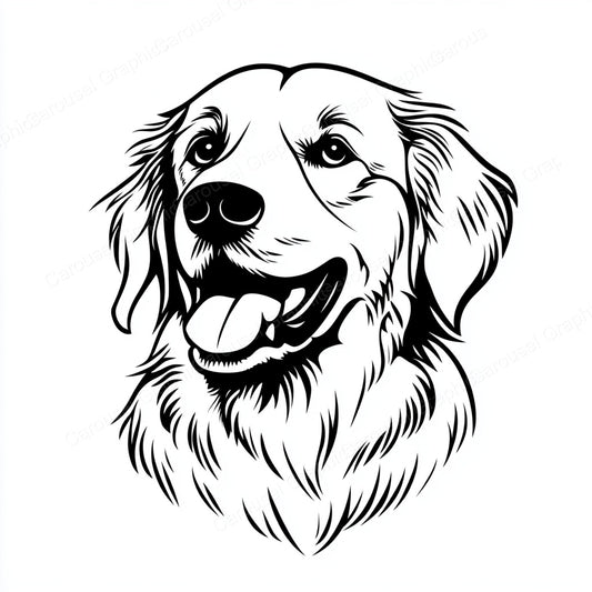 Golden Retriever Vector Graphic preview