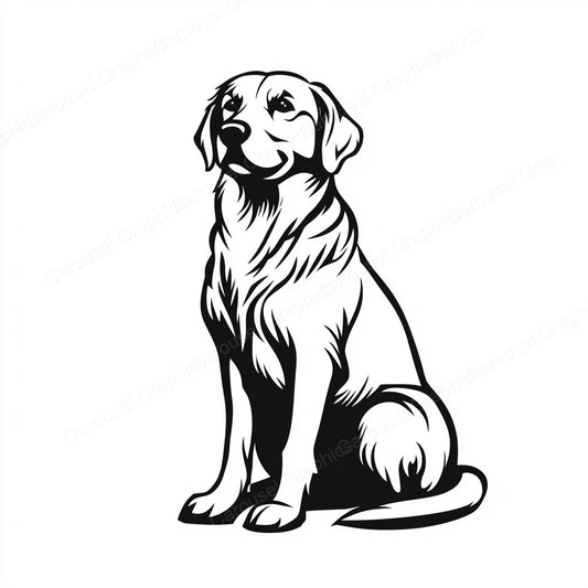 Golden Retriever Vector Graphic preview