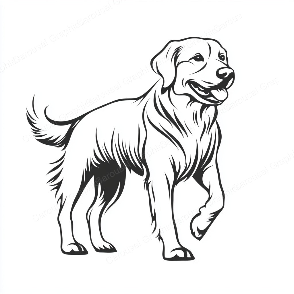 Golden Retriever Vector Graphic preview