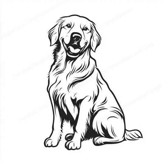 Golden Retriever Vector Graphic preview