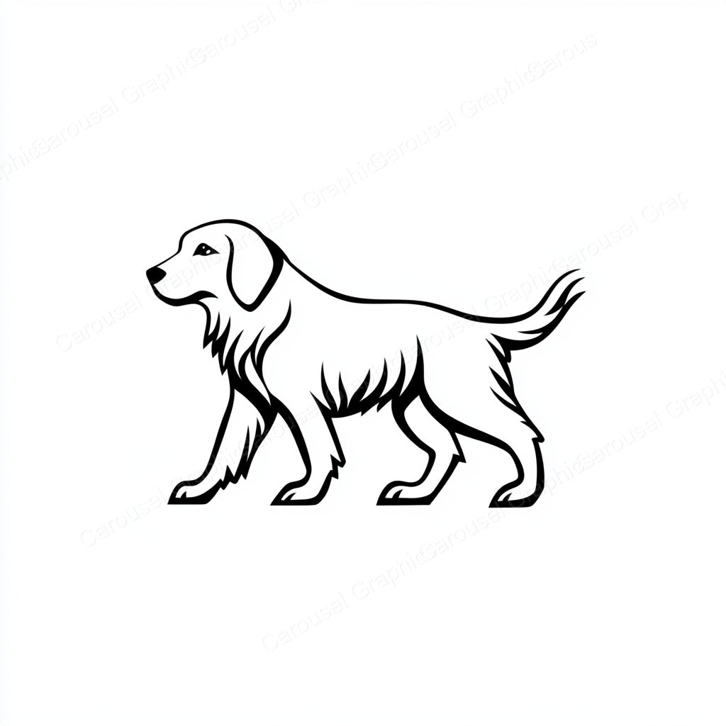 Golden Retriever Vector Graphic preview