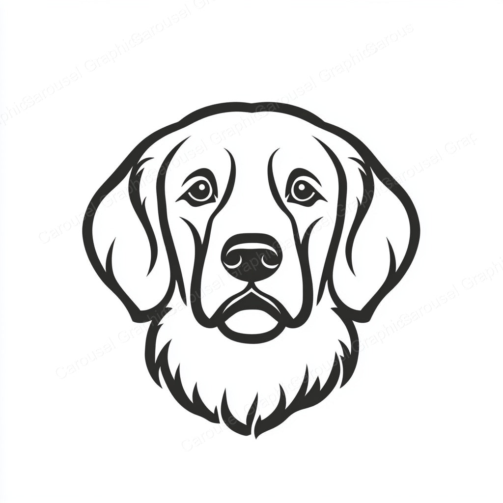 Golden Retriever Vector Graphic preview
