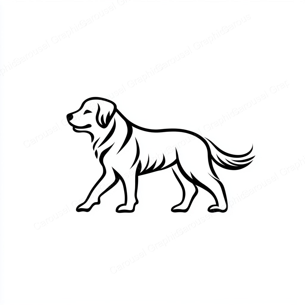 Golden Retriever Vector Graphic preview