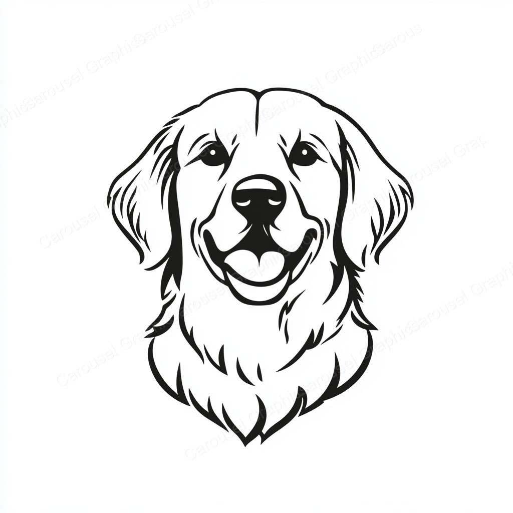 Golden Retriever Vector Graphic preview