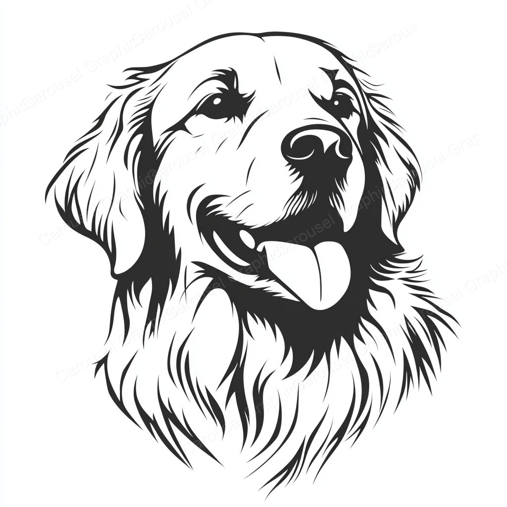 Golden Retriever Vector Graphic preview