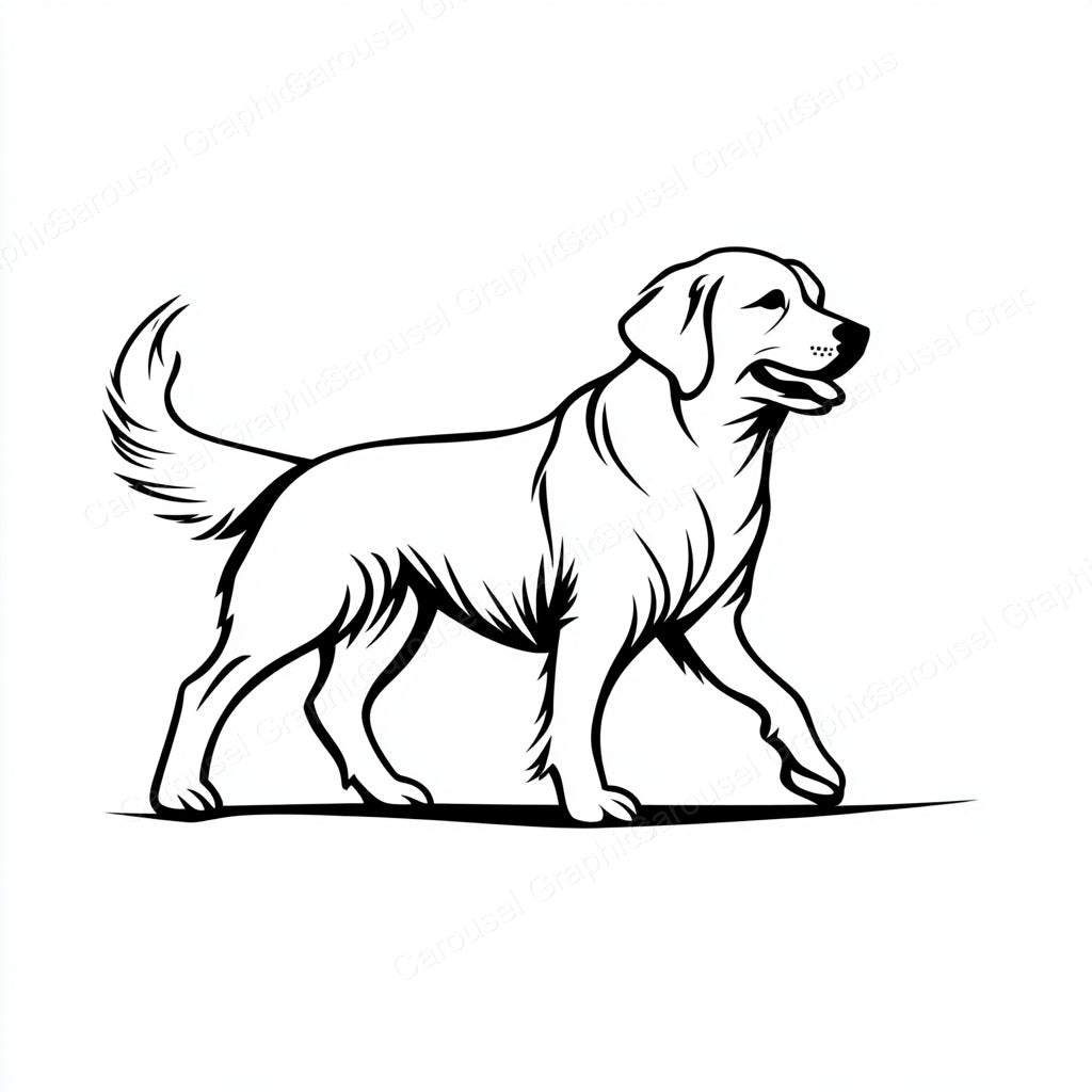 Golden Retriever Vector Graphic preview