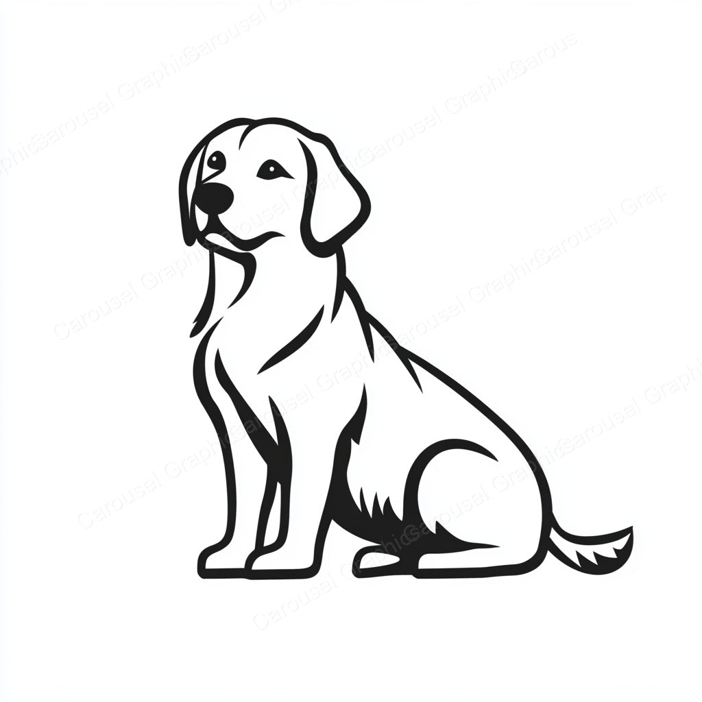 Golden Retriever Vector Graphic preview