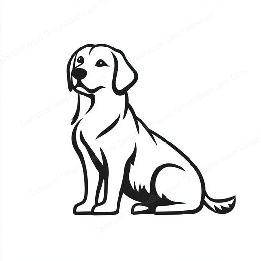 Golden Retriever Vector Graphic preview